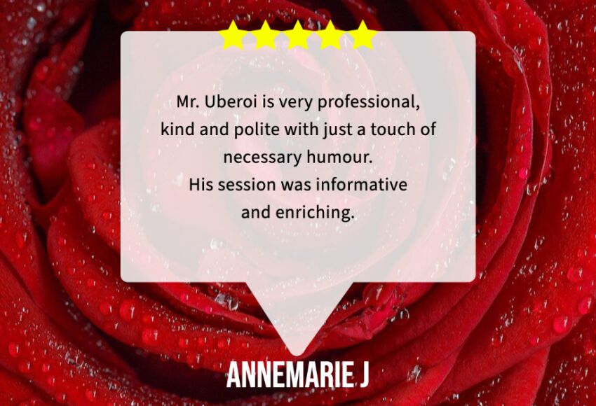 Tony Uberoi - Customer Review - Annemarie J (1)