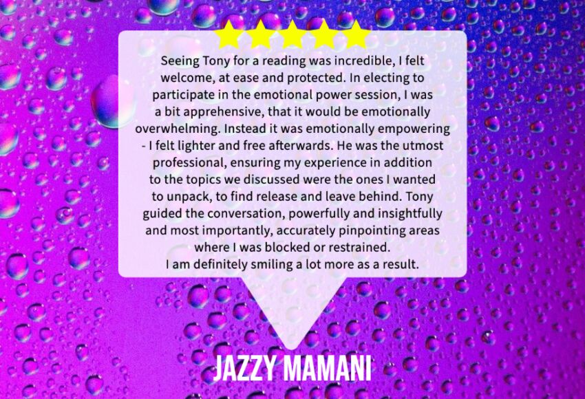 Tony Uberoi - Customer Review - Jazzy Mamani